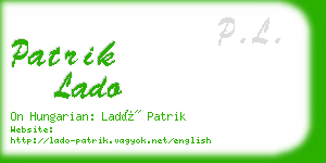 patrik lado business card